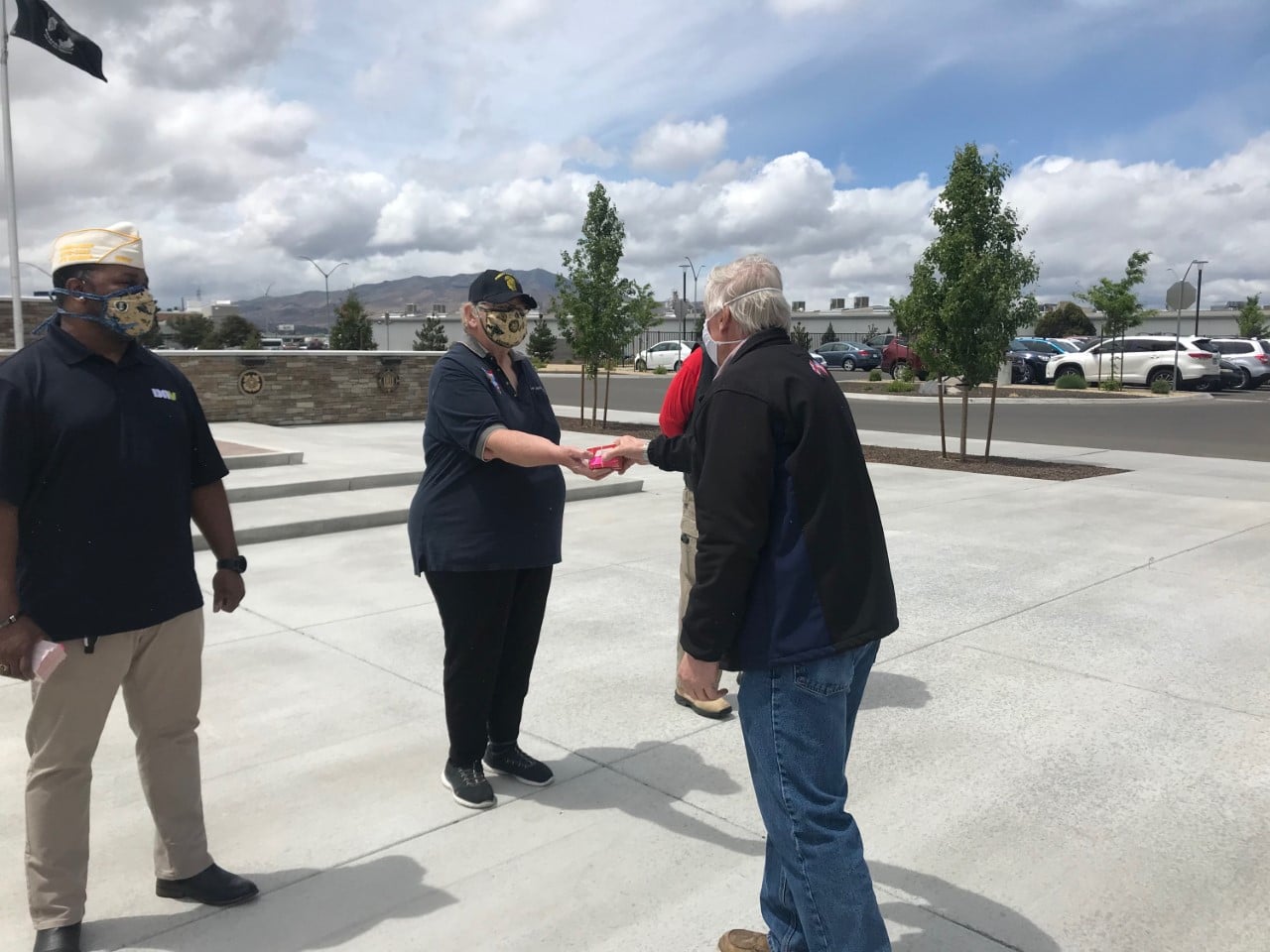 Local 169 presented $5,000 worth of gift cards to four veterans' organizations: the State Commanders of the American Legion, Disabled American Veterans, Veterans of Foreign Wars and Vietnam Veterans of America.
